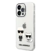 Husa Karl Lagerfeld PC/TPU Ikonik Karl and Choupette  iPhone 14 Pro Transparent