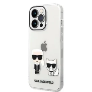 Husa Karl Lagerfeld PC/TPU Ikonik Karl and Choupette  iPhone 14 Pro Transparent