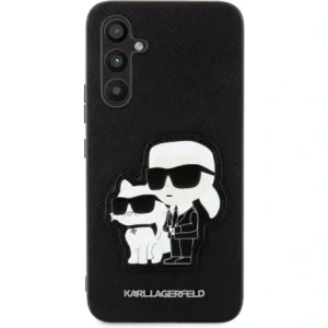 Husa  Karl Lagerfeld PU Saffiano Karl si Choupette NFT pentru Samsung Galaxy A34 5G Negru