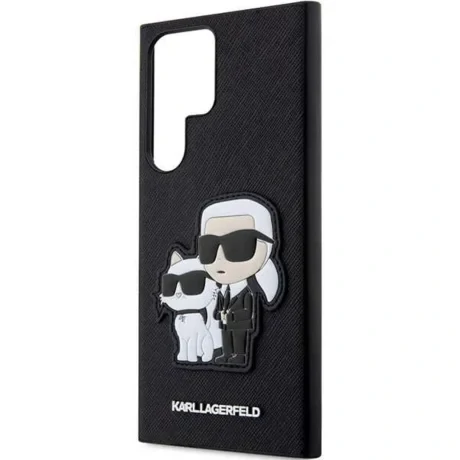 Husa spate Hard Karl Lagerfeld Saffiano Karl & Choupette pentru Samsung Galaxy S23 ULTRA Negru thumb