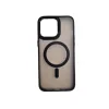 Husa spate hard MagSafe cu rama camera metalica pentru iPhone 15 Pro Max Negru