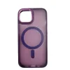 Husa spate hard MagSafe cu rama camera metalica pentru iPhone 15 Violet