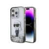 Husa spate Karl Lagerfeld Liquid Glitter Ikonik pentru iPhone 15 Pro Max Transparent