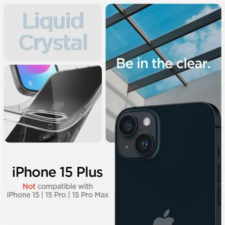 Husa Spigen Liquid Crystal pentru iPhone 15 Plus, Crystal Clear thumb