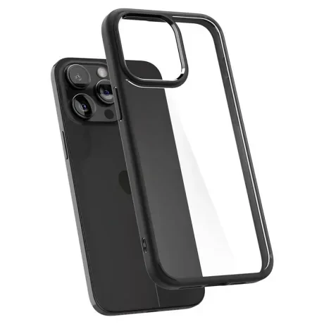 Husa Spigen Ultra Hybrid pentru iPhone 15 Pro, Matte Black