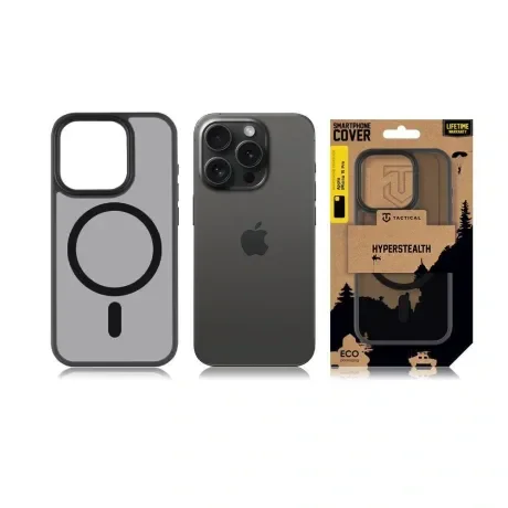 Husa tactical MagForce Hyperstealth pentru iPhone 15 Pro Asphalt