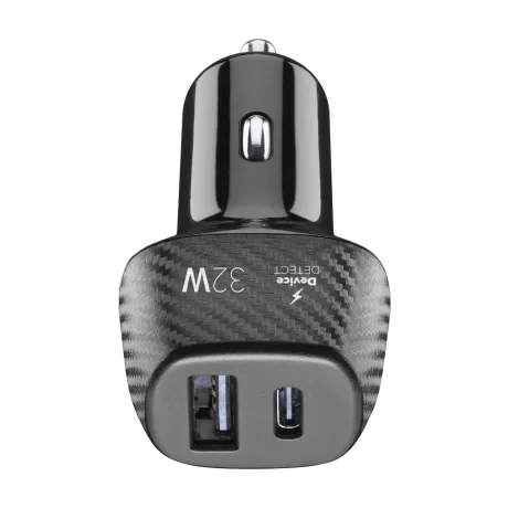 Incarcator Auto Cellularline Fast Plus Dual Port Usb-c 20W/Usb 32W Negru thumb