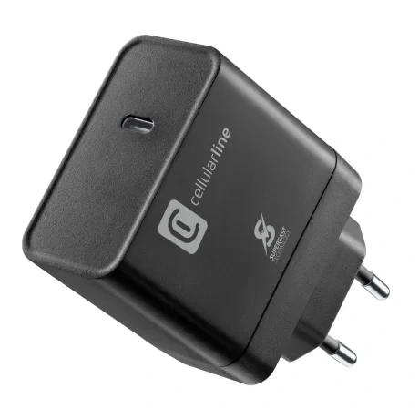 Incarcator Retea CellularlineSuper Fast PD 65W Type-C Negru