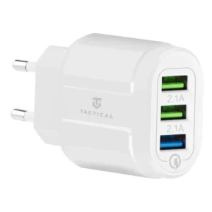 Incarcator retea Tactical 3XUSB-A QC 3.0 30W Alb