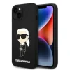 Karl Lagerfeld Liquid Silicone Ikonik NFT Zadni Kryt pro iPhone 15 Black