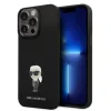 Karl Lagerfeld Liquid Silicone Metal Ikonik Zadni Kryt pro iPhone 15 Pro Max Black