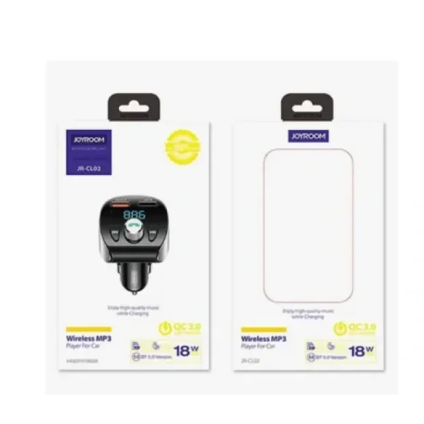 Modulator FM JoyRoom 5.0 MP3 cu micro SD holder 2xUSB 18 W 3A JR-CXL02