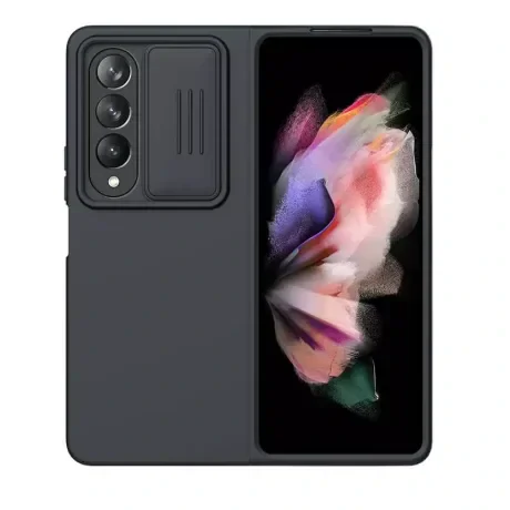 Nillkin CamShield Silky Silikonovy Kryt pro Samsung Galaxy Z Fold 4 5G Black