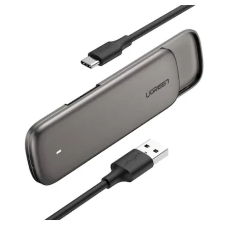 Rack extern Ugreen CM238 pentru SSD M.2 NGFF SATA cablu inclus USB la USB Type-C Gen 2 gri thumb