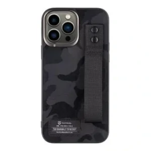 Tactical Camo Troop Drag Strap Kryt pro Apple iPhone 13 Pro Max Black